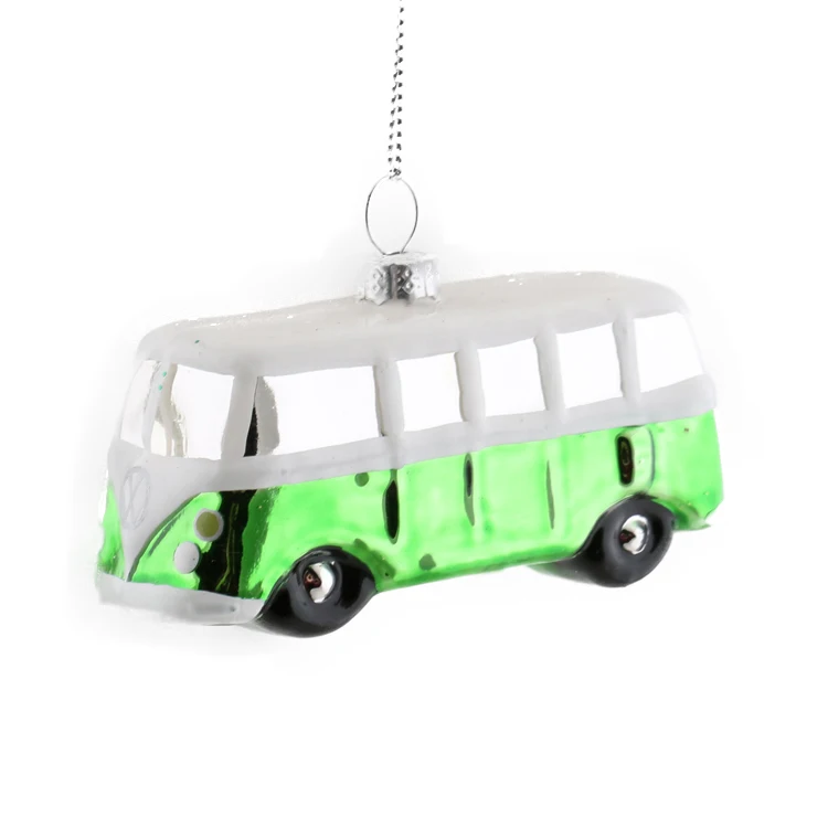 2022 Factory wholesale glass bus Christmas ornament