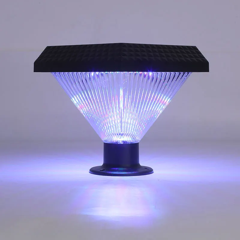 IP65 Waterproof ABS Body Light Sensor Solar Powered LED Landscape Bollard Outdoor Garden Lights for Courtyard