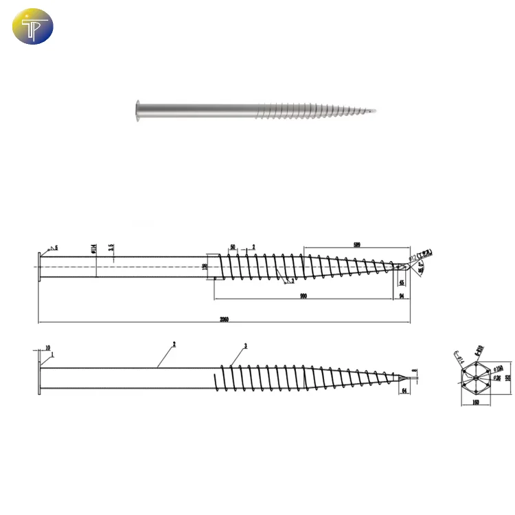 Professional Galvanized Earth Anchors Krinner Ground Screw Pile Solar Foundation