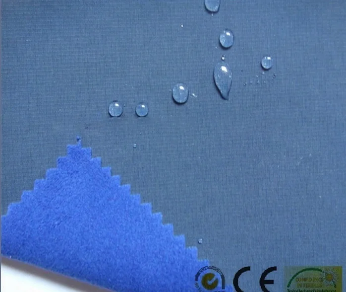 Durable using waterproof softshell 3 layer breathable laminated fleece fabric