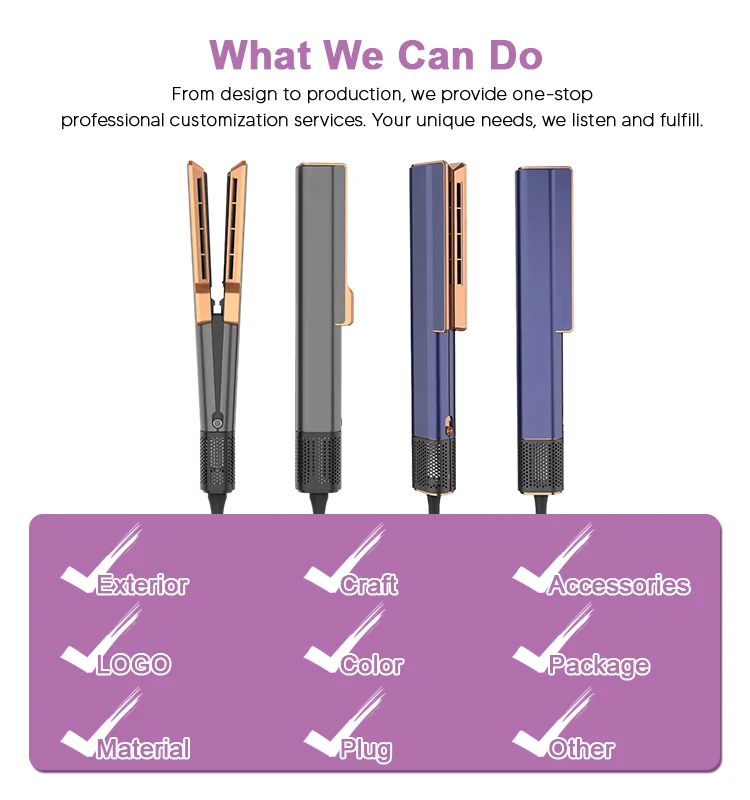 Five Plus Dual Voltage 2 In 1 Hot Air Styler Straightening Flat Iron Planchas Para Cabello Airstrait Airflow Hair Straightener