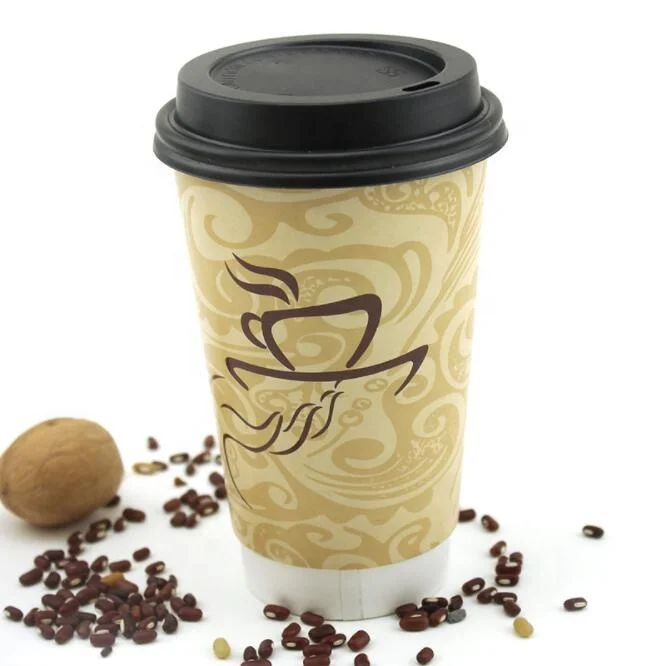 Quality Double Wall Paper Cup Disposable Coffee and Milk Tea Takeaway Paper Cup Coffee Packaging Food & Beverage Packaging