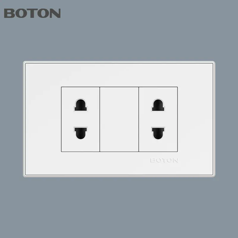 2 x 1/2 3 Pin Universal Socket Electric Wall Switch Socket
