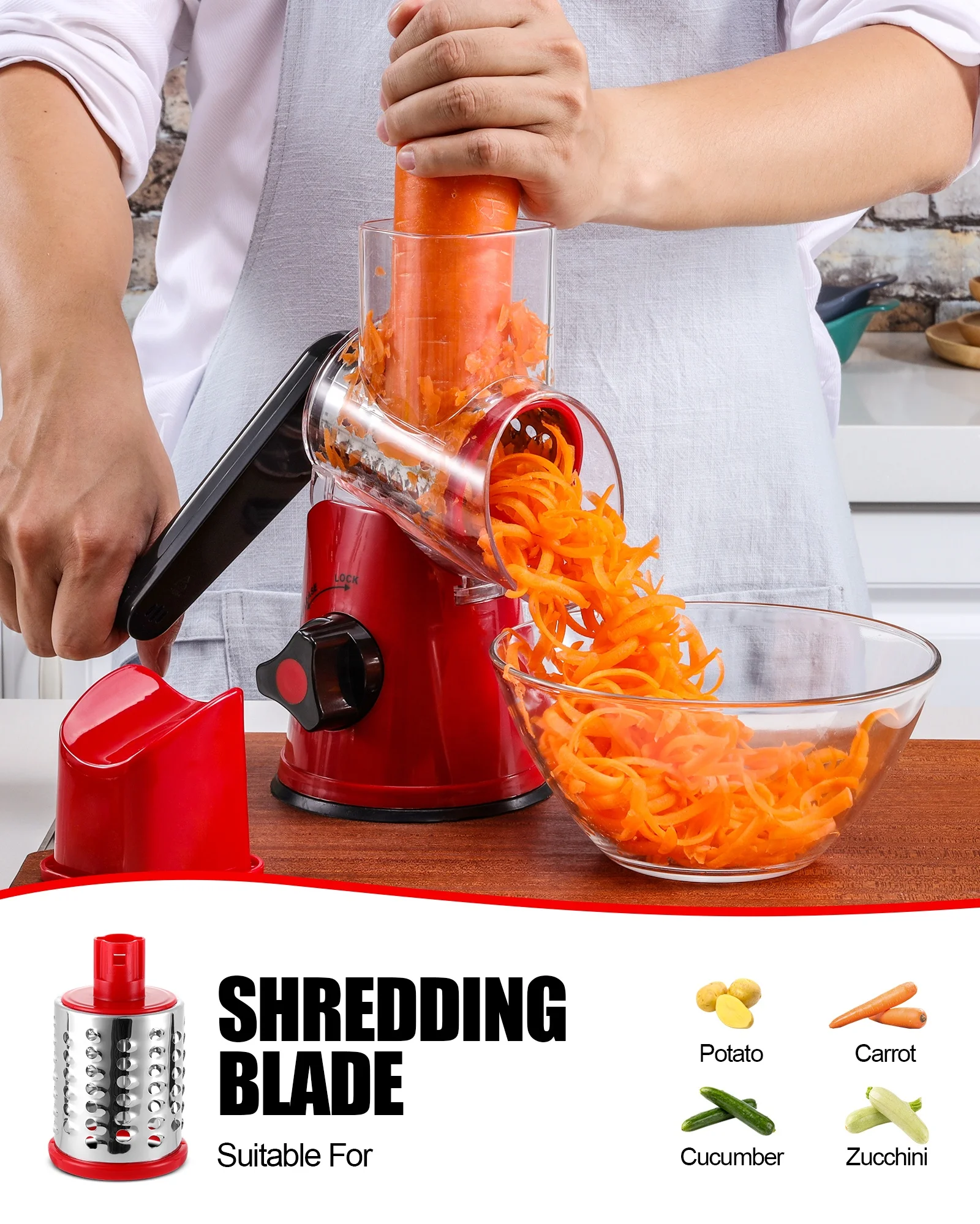 Kitchen multi function veggie grater fruit chopper adjustable mandolin fruit potato cutter slicer grater