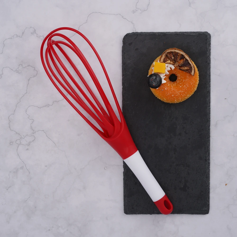 11.5-inch Multicolored Multi-use Twist Whisk 2-in-1 Balloon and Flat Whisk Egg beater