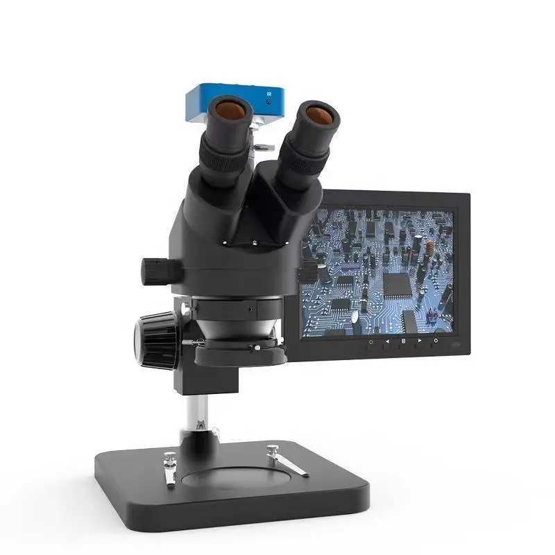 Full Set Trinocular Microscope Binocular Microscopio With Camera Monitor For laboratory Industrial Inspection Repairing