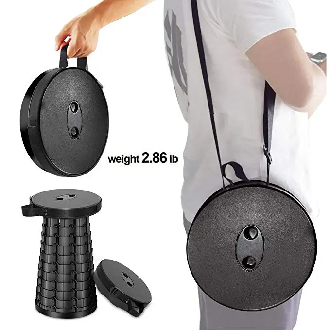 
Portable Retractable Telescoping Folding Stool Lightweight Portable Chair Small Camp Stool for Camping Fishing Hiking 