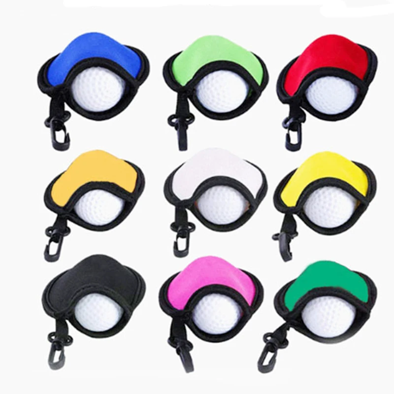 Portable Golf Ball Cleaner Pouch Pocket with Hanging Clip for Golf Course Exercise Golf Ball Washer Pouch