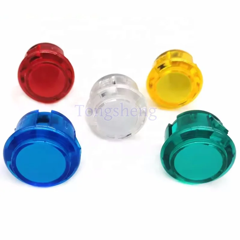 High quality 30mm Push Button switch transparent SANWA style push button with LED Arcade Game Machine Spare Parts