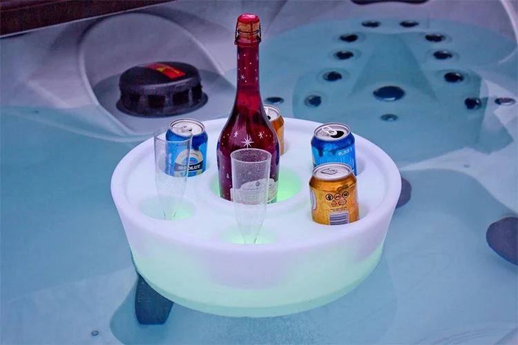 16 colors change Round Shape LED Floating Spa Bar For Pools Spa