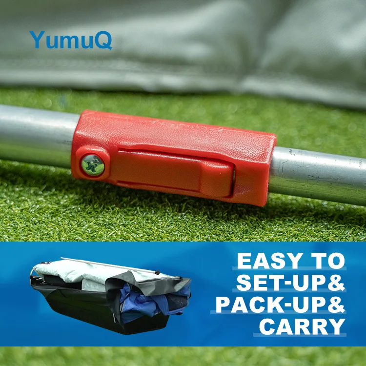 YumuQ 184x150x152cm Winter Outdoor Windproof Ice Fishing Tent, 3 Layers Cotton Fabric Fishing Bivvy Tent On Sled For 2 Person