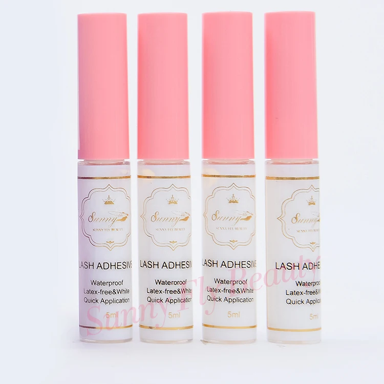 
New with Waterproof Brand Label Free Latex Strong Strip Lash Glue Pink Custom Eyelash Glue 
