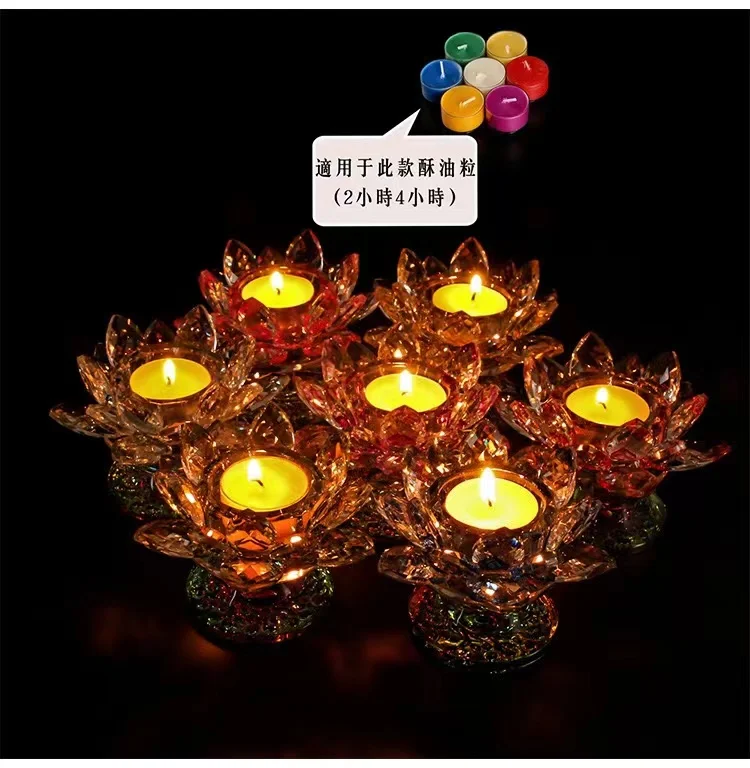 Lotus Flower Candle Holders Decorative Glass Candlestick Crystal Candle Holder Sticks Jars For Wedding Candelabra Centerpiece