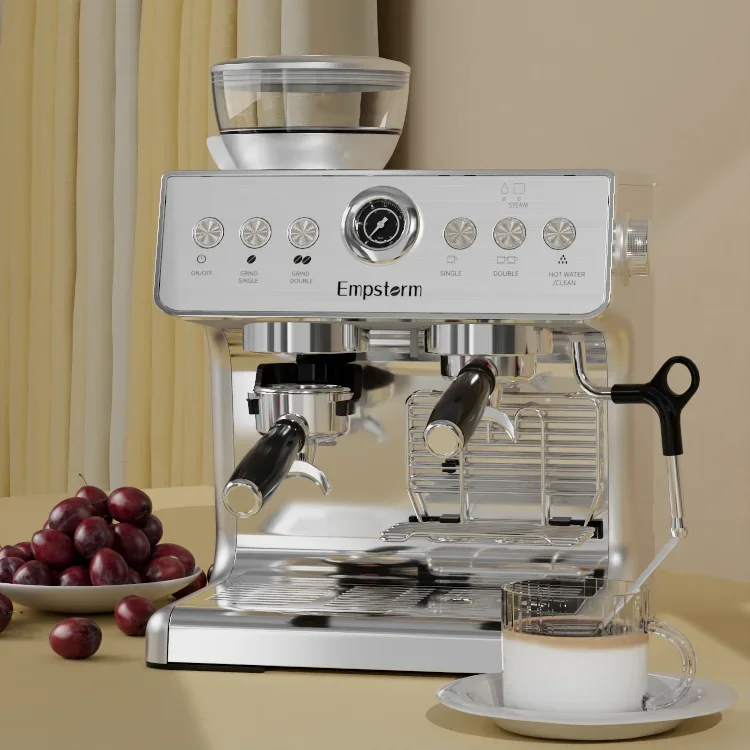 Commercial Home Multi-Function Espresso Machine With Bean Grinder Milk Brewing Coffee Machine
