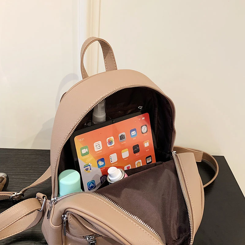 High Quality Women Pu Leather Backpacks School Bags for Teenager Girls Fashion Backpack handbags