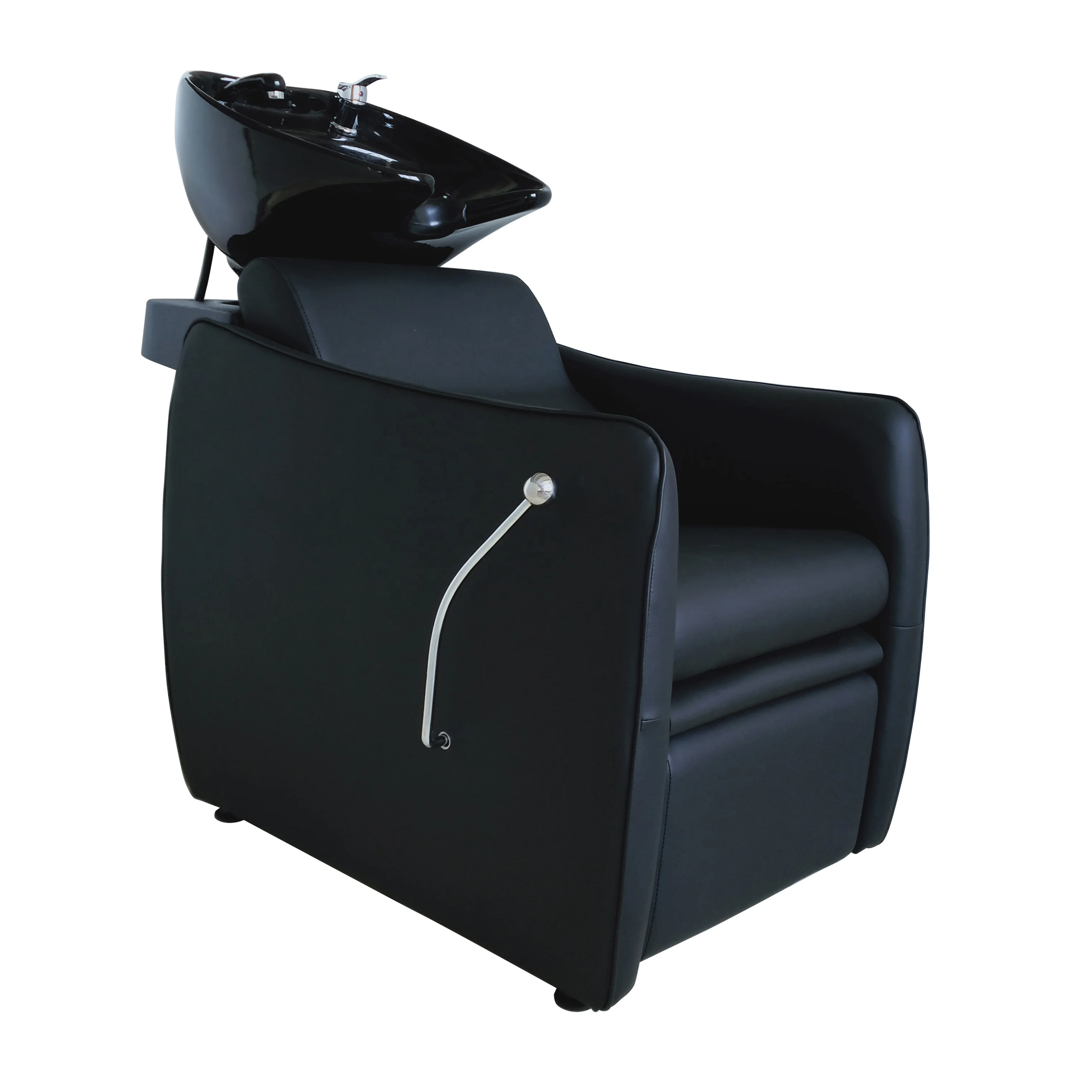 beauty salon facial barber luxury grey black pink leather washing hair reclining backwash unit shampoo chairs