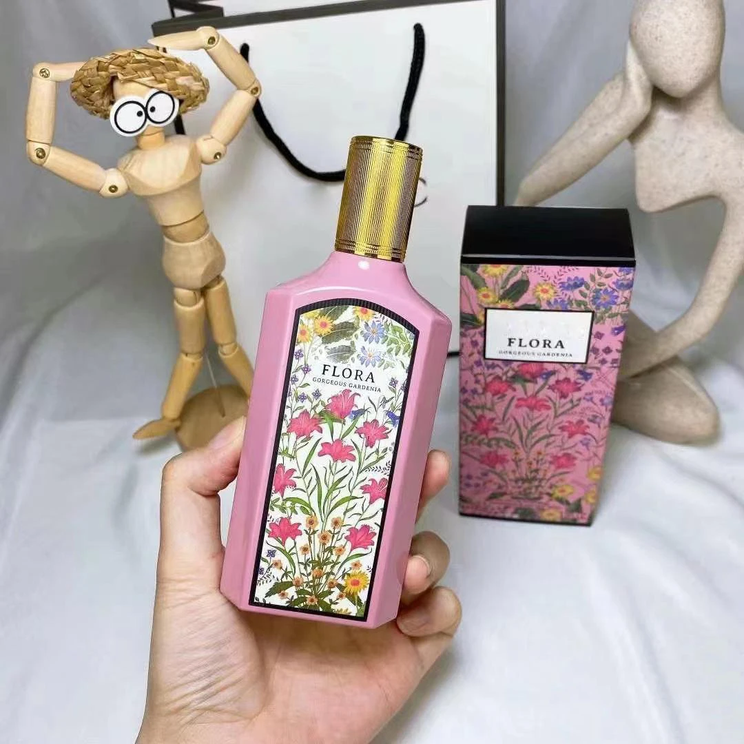 Flora Perfumes For Women Gardenia Cologne 100ml Woman Sexy Jasmine Fragrance Perfumes Spray EDP Parfums Royal