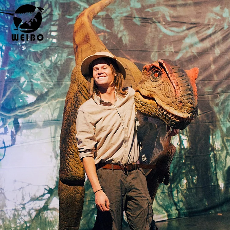 Real size dinosaur raptor dinosaur costume realistic