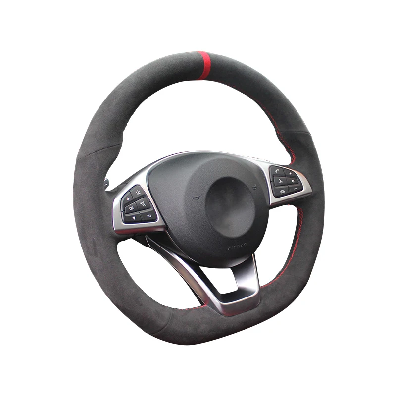Чехол на руль для Mercedes Benz W176 W246 W205 C117 R231 R172 C253 AMG C43 GLA 45 X156