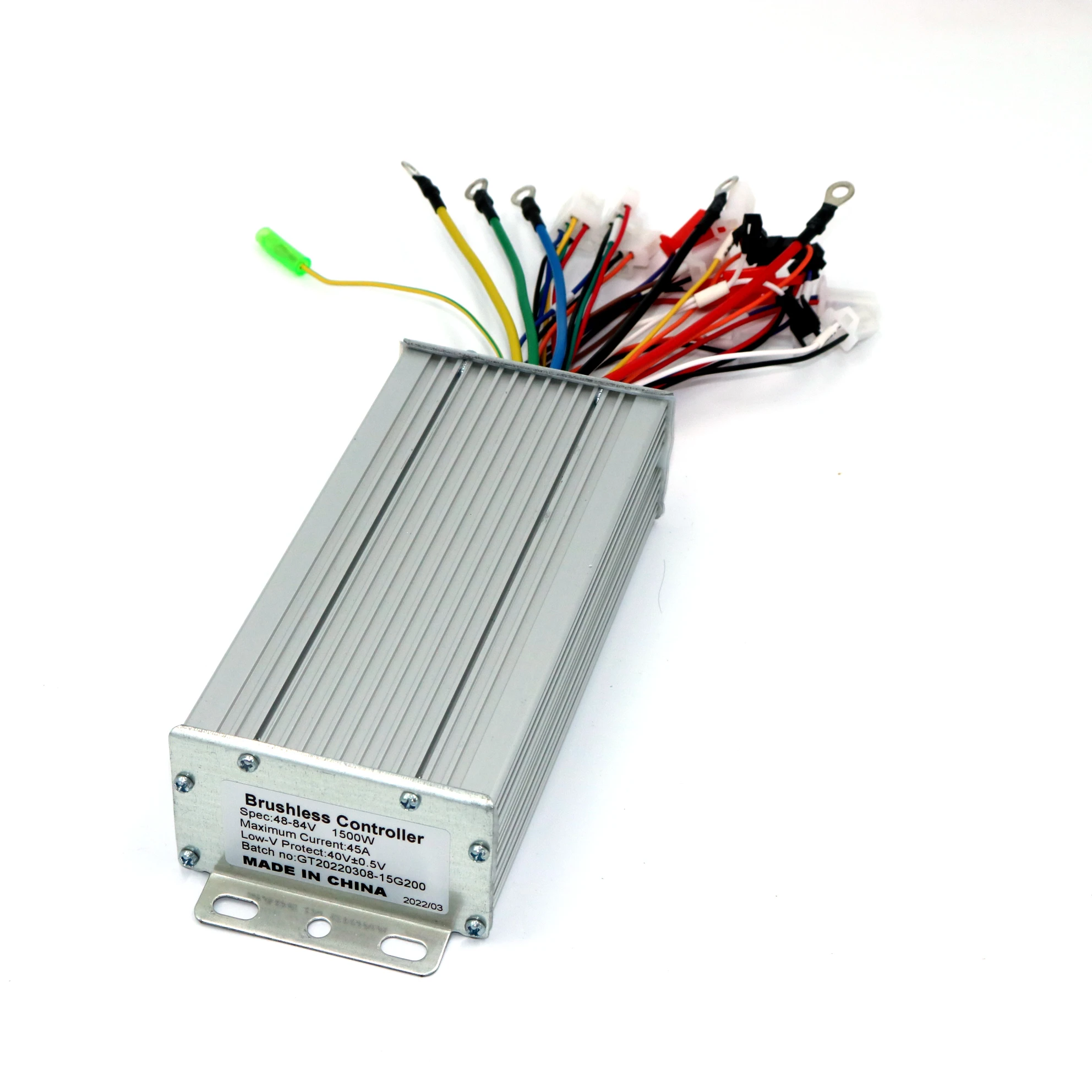 Zuncontrol 15 Mosfet 48-84 в 1500 Вт 45Amax двухрежимный датчик/Бессенсорный бесщеточный контроллер двигателя постоянного тока Электрический велосипедный драйвер