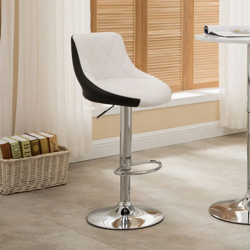 Барный стул, винтажный паб с регулируемой высотой, роскошный современный стул с акцентом, мебель для гостиной из ткани