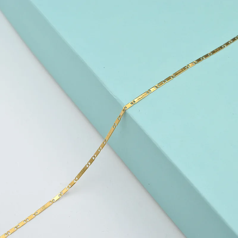 Wholesale Silver Gold Plated Stainless Steel Cuban Link Chain Necklace Rope Chain Box Snake Chains for Jewelry Making