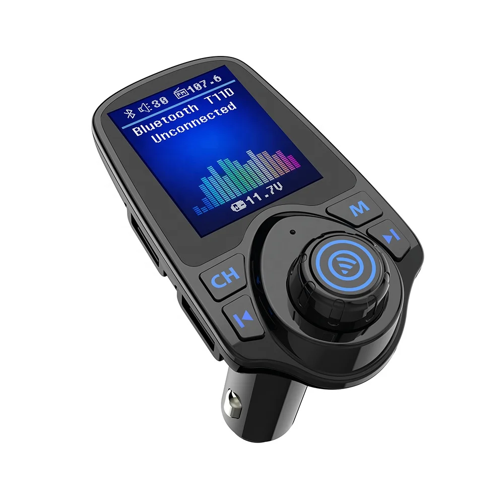 AGETUNR T11D 2023 Car Adapter BT V5.0 Car Modulator Bluetooth Fm Transmitter With Aux Audio Car Mp3 Player for USB disk/SD Card