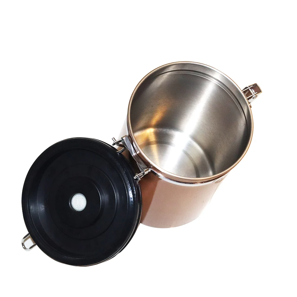Sealed Stainless Steel Vacuum Coffee Canister Kitchen Food Storage Cans Coffee Beans Container With CO2 Valve
