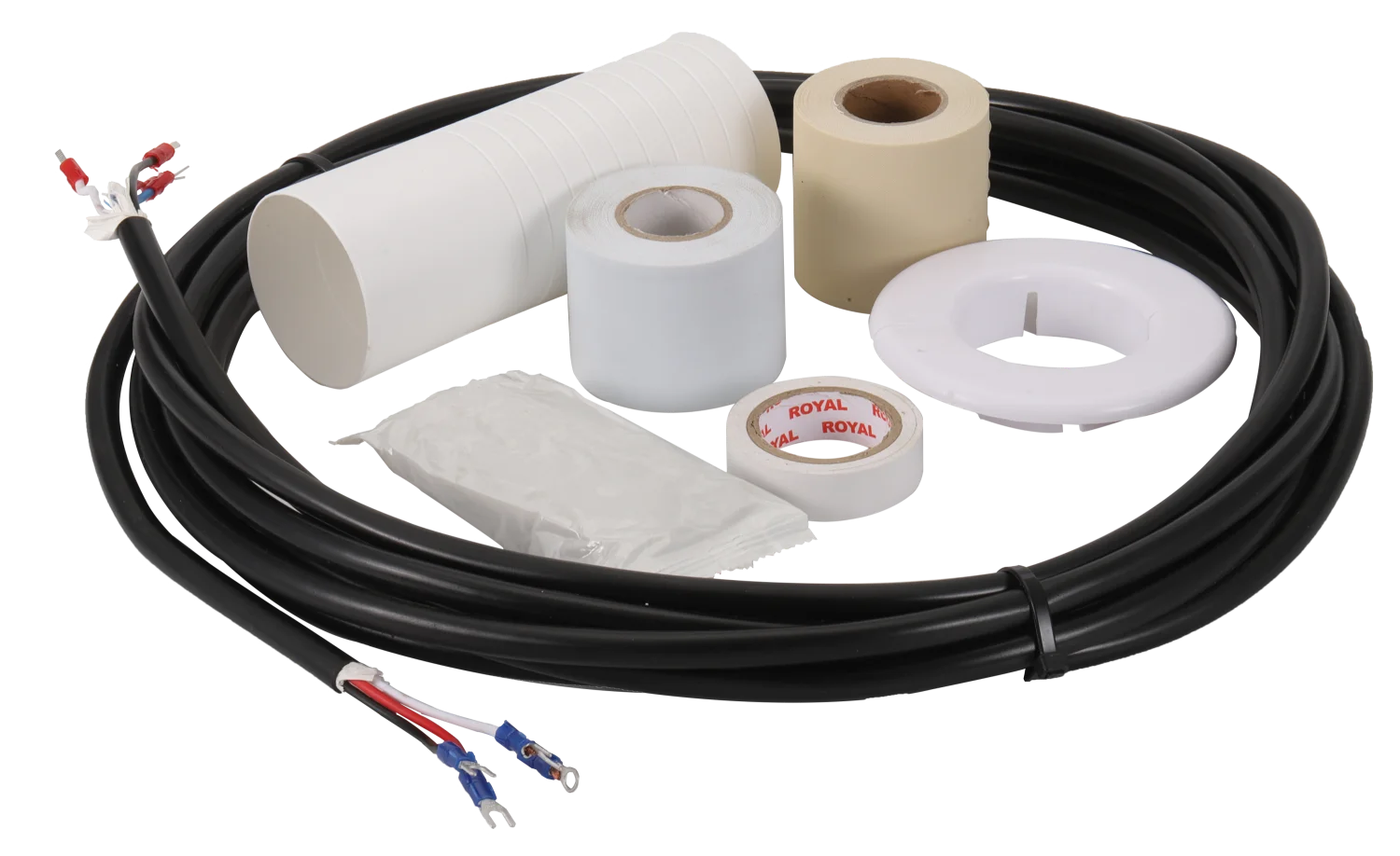 HVAC Lineset Installation Kit Aircon Kit Split AC Air Conditioner Copper Pipe with Flange and Nut 7/8 Copper Line Set