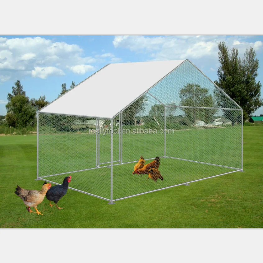 Large Walk in High Top Chicken Cage Backyard Hen House Outdoor Farm Ranch Poultry Cage with cover