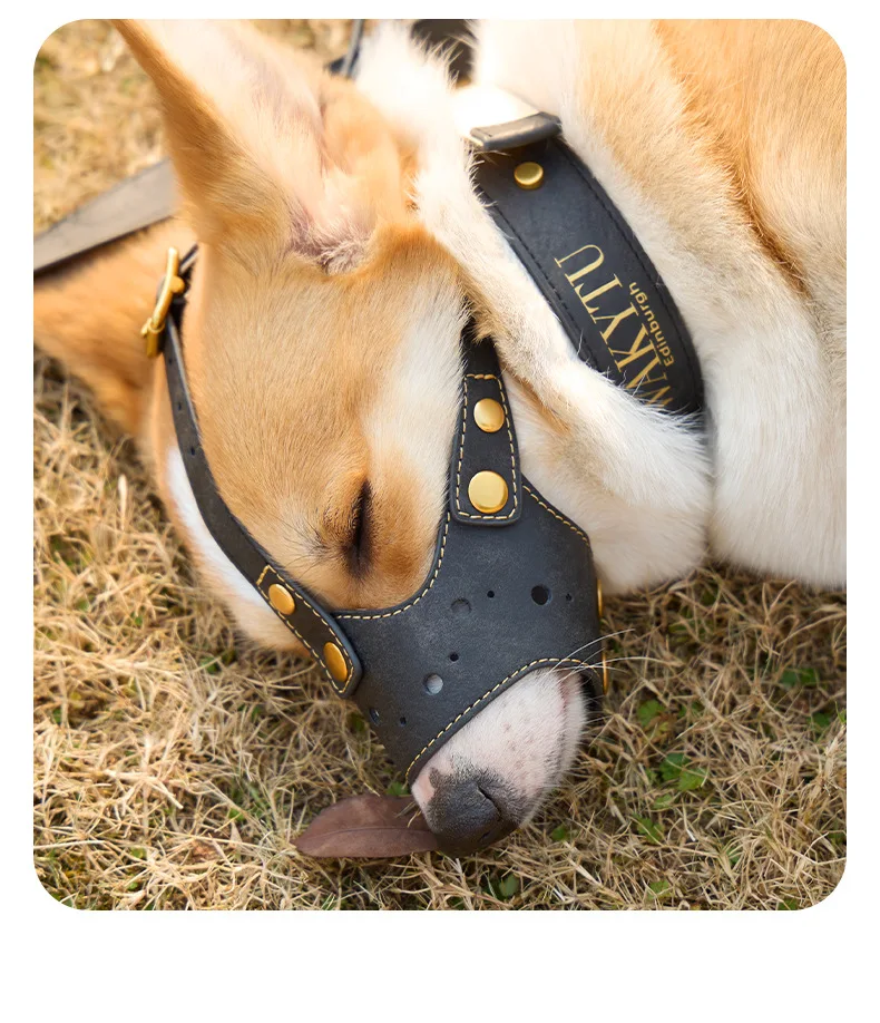 WAKYTU C140 Dog Mouth Guard Dog Safe Muzzle Mouth Cover Breathable Mesh Anti Bite Dog Muzzle