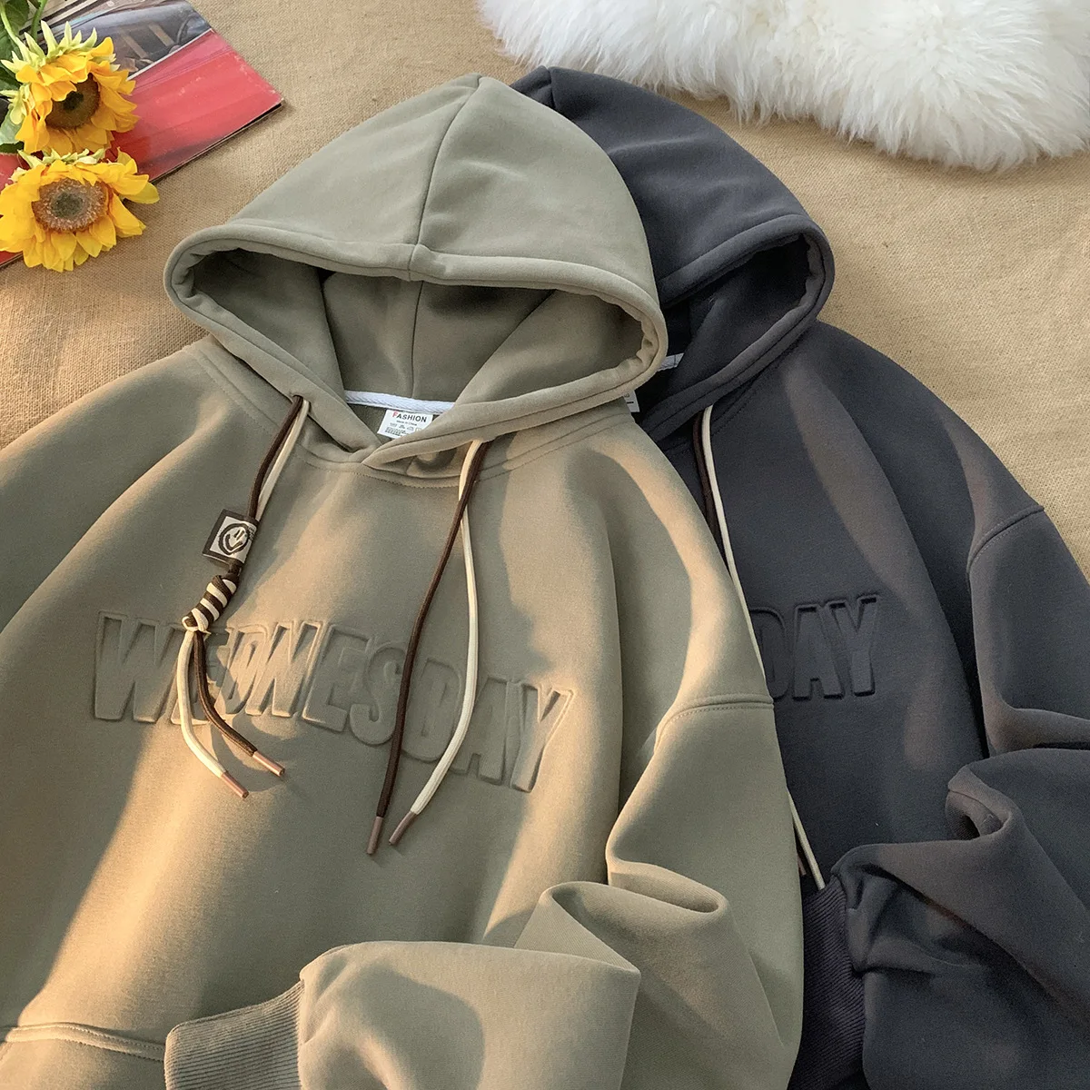 Oem Manufacturer 100% Cotton Men Custom Logo Sweatshirt Heavyweight Unisex Letter Printing 3d Embossed Hoodie