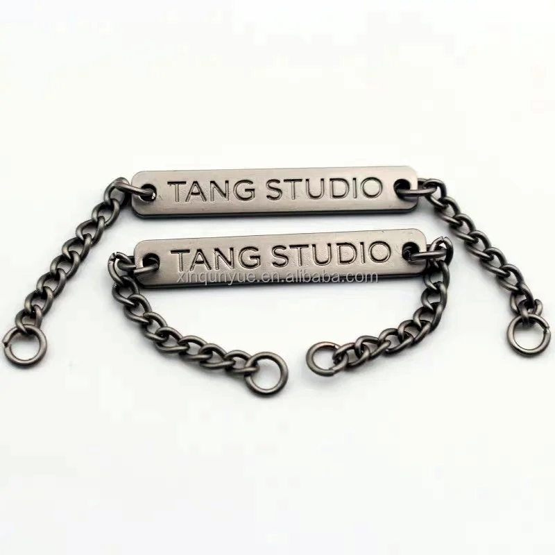 Custom Metal Clothing Logos Labels Name Tags for Garments Sewing Plate Tags for Clothing Accessories
