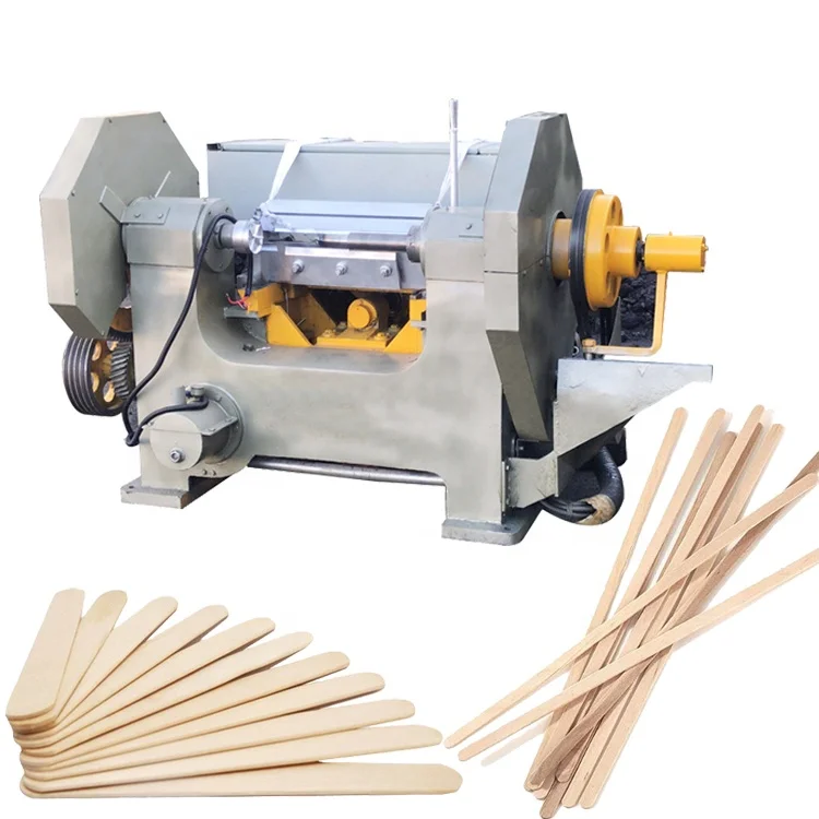 Manufacturer Wooden Veneer Cutting Machine  Ice Cream Coffee Stick Rotary Cutting Machine Wood Cutter Equipment
