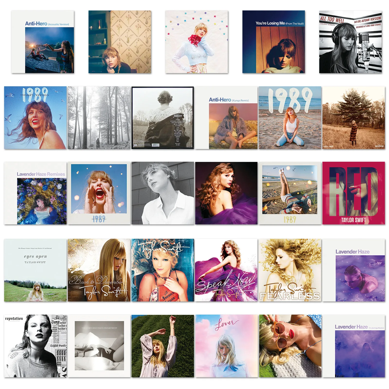 54PCS USA Music Singer Sticker Album Cover Taylor Poster