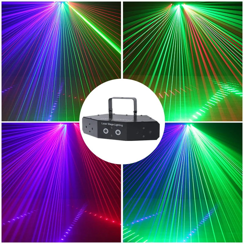Factory price 6 eyes laser strobe stage party beam light RGB programmable laser beam dj lights wedding birthday decoration light