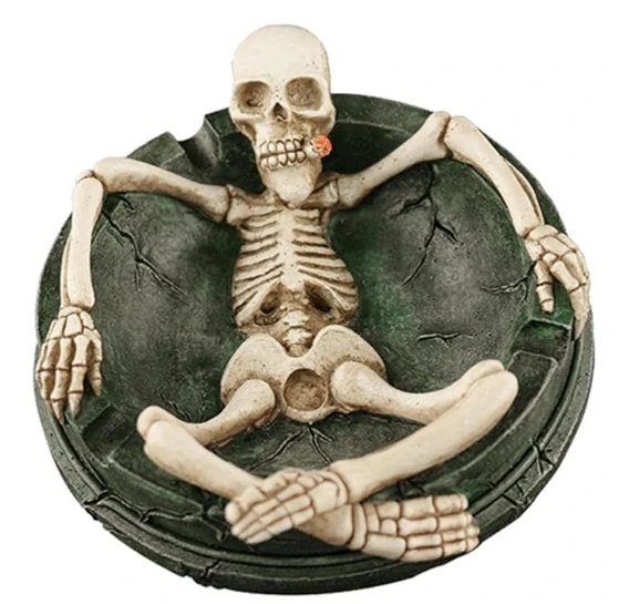 Resin human bone ashtray, cigar ashtray sculpture statue