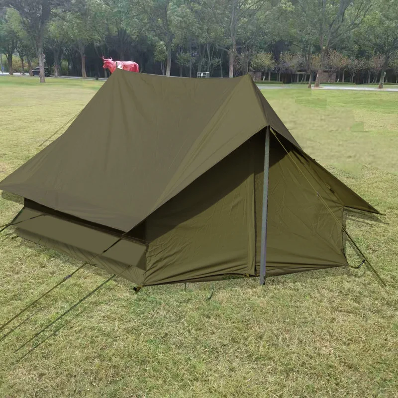 Amazon Hot Selling Rainproof House 2-person Army Tent Double Layers Outdoor Camping Tent Waterproof