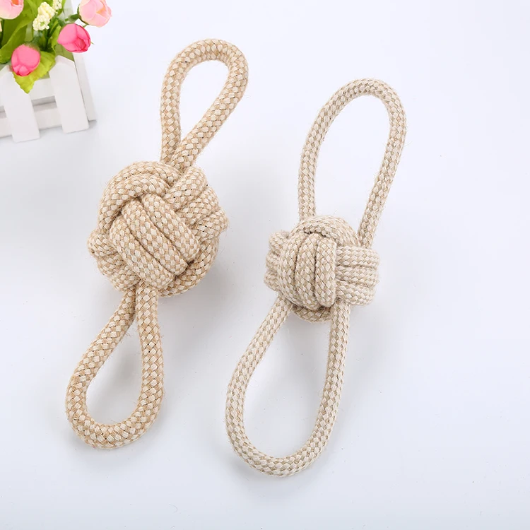 wholesale figure 8 cotton braided ball pet dog toy