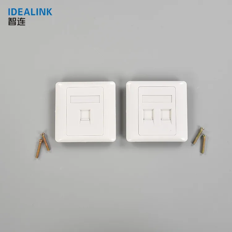 Стандартная Белая сетевая пластина RJ45 типа 86 с лицевой