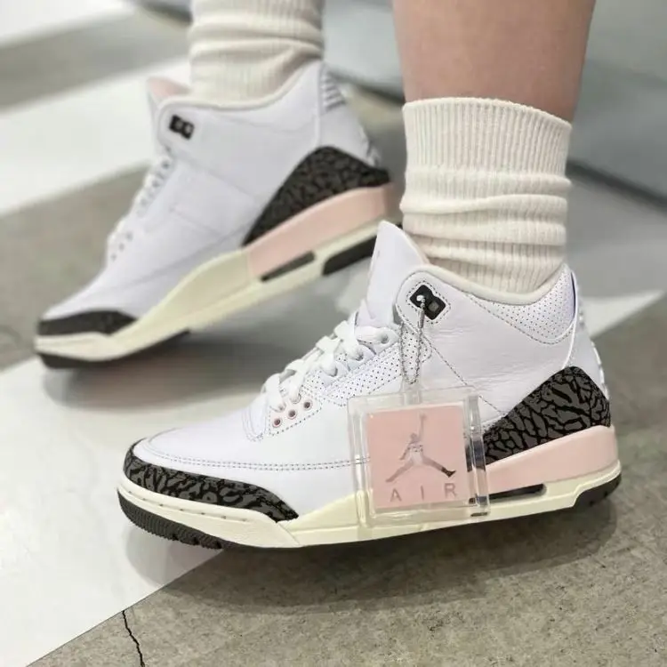 New Couple shoes Air Jordan 3 Atmosphere White Pink Basketball Shoes AJ3 Casual Sport Running Best Gift Nike Shoes