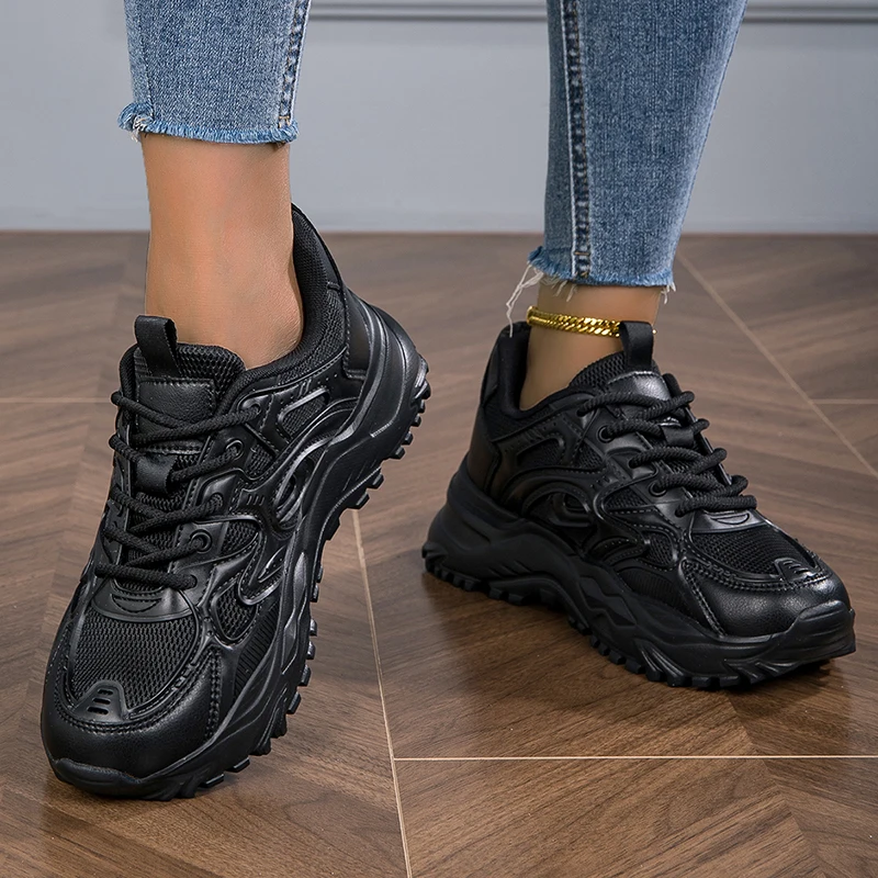 High Quality Casual Stylish Female Fashion Sneakers Thick Sole Casual Lady Chunky Shoes Sneakers for Women