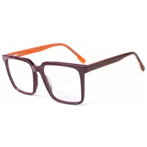 Cheap Acetate Eyeglasses Frame Oversize Rectangle Spectacles Frames for Prescription Fashion Glasses Frames Simple Design Unisex