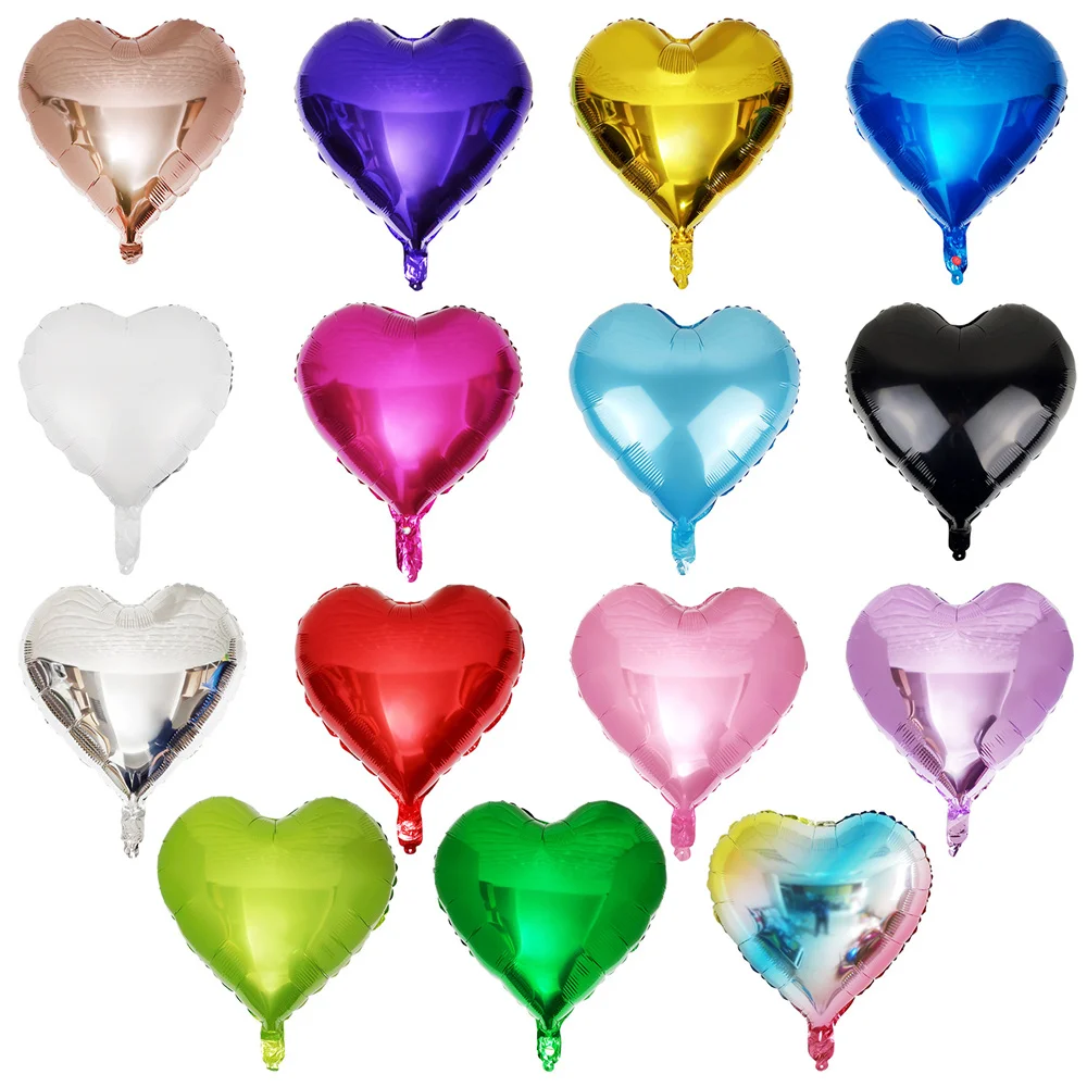 Helium Foil Balloons, 18 Inch Heart Shaped  Decorations Birthday Wedding Party Balloons//