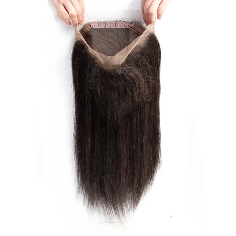 Peruvian Hair 100% Virgin Frontals With Baby Hair Human Lace Closure 360 Lace Frontal With Bundles