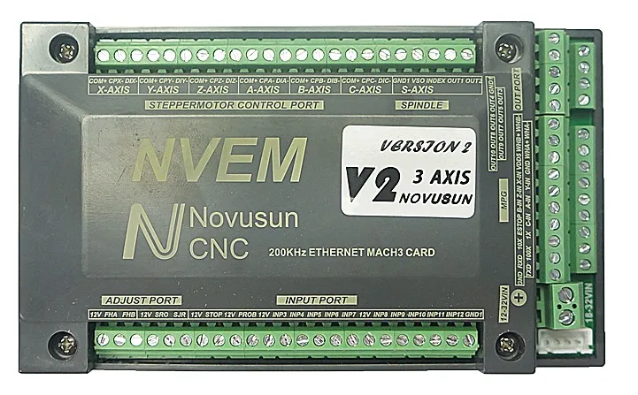 Плата управления NVEM Mach3, порт Ethernet 200 кГц для маршрутизатора с ЧПУ 3 4 5 6 осей