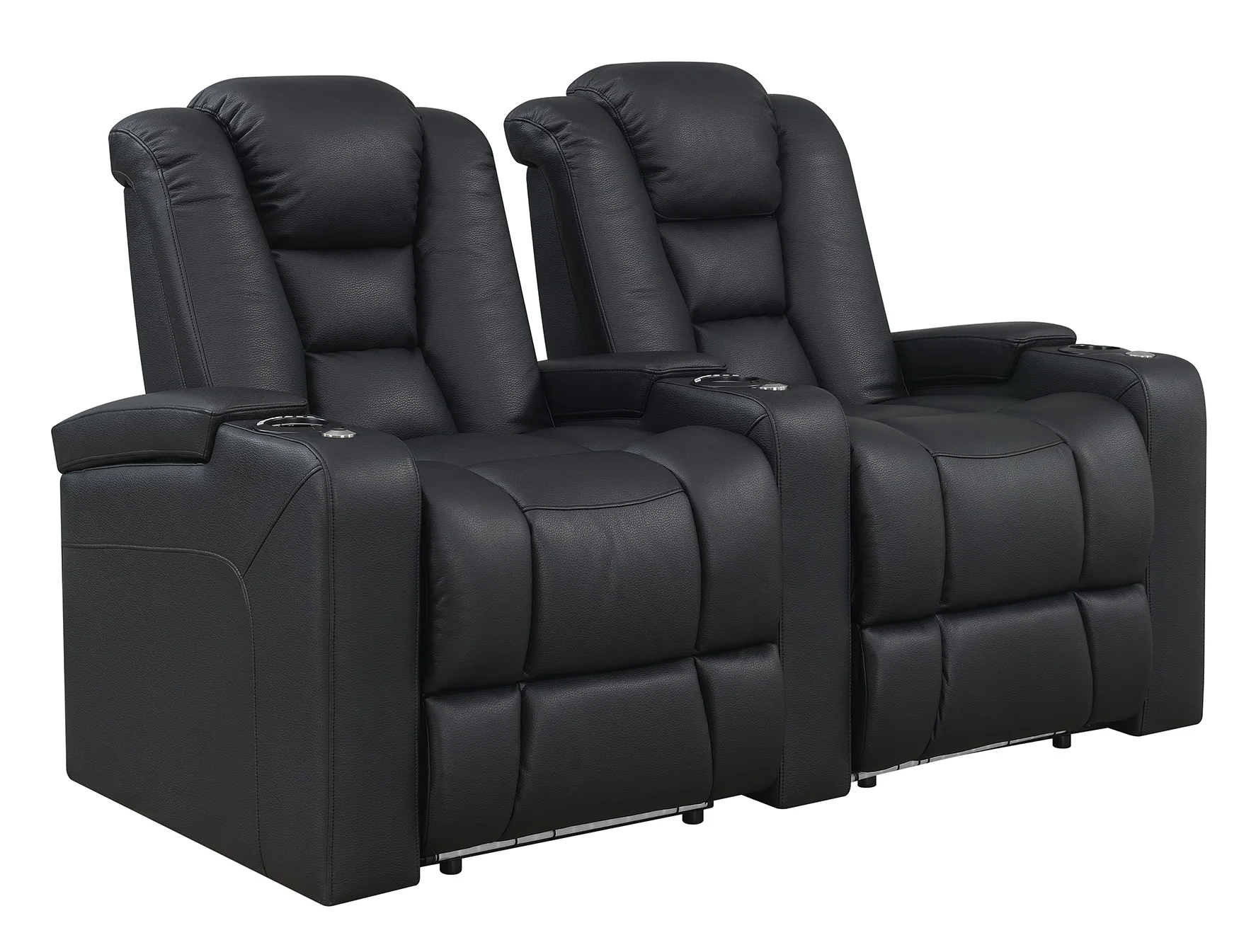 Luxury Theater Furniture Cow Leather Cinema Sofa Home Movie Room Seats Electric Recliner Chair with Smart Cup Holder