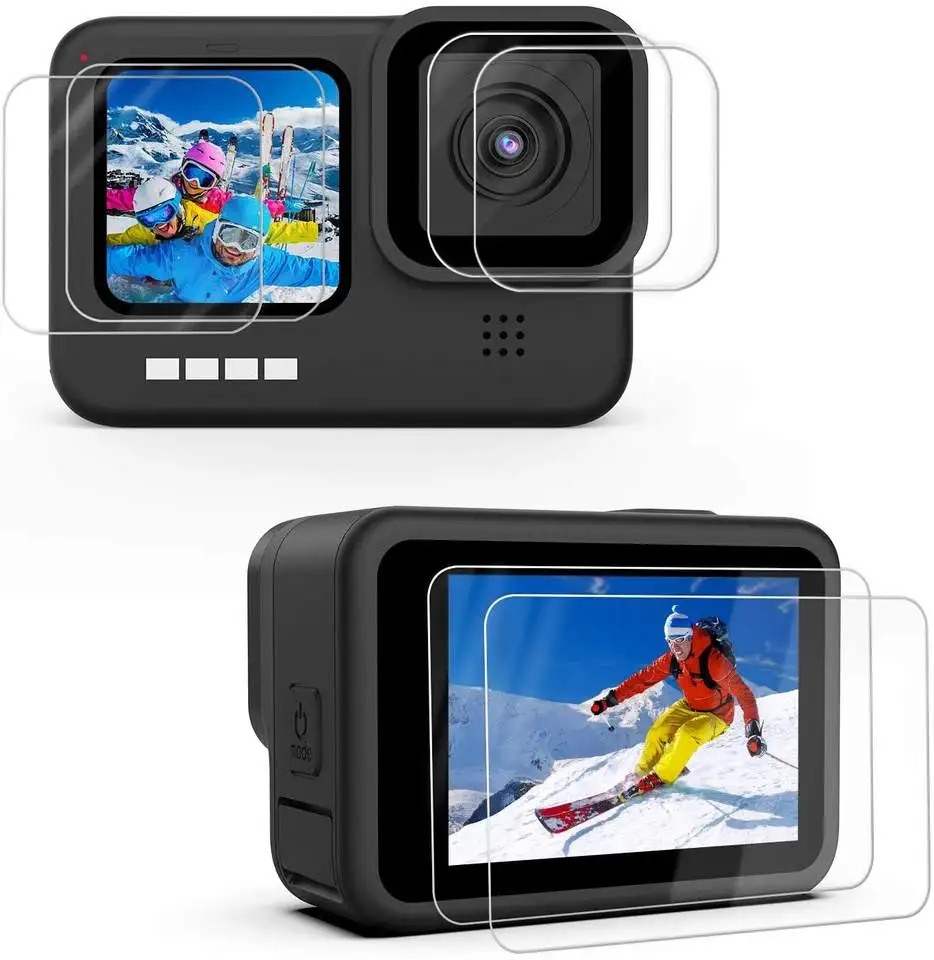 Gpro Tempered Glass Lens Film Front Back Touch Screen Protector Lens Films For Gpro Hero10 9 Black Action Camera
