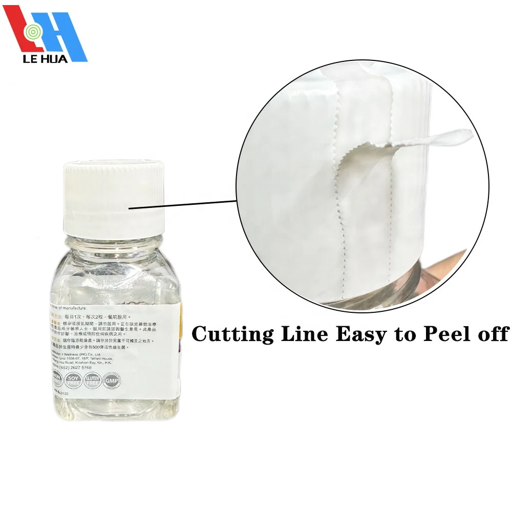 Custom Logo White Perforated Heat Shrink Wrap Bands Shrink Safe Sealed Band For Bottle Necks Jars Cap Seal