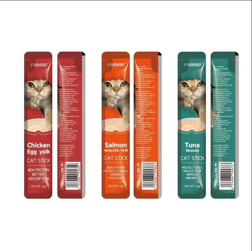 Factory Wholesale Delicious Cat Snacks Nutritious Wet Cat Food Pet Treats Snacks Natural Tuna Chicken Wet Cat Food